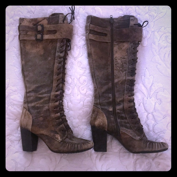 Born Shoes - Born crown knee high full zip leather boots